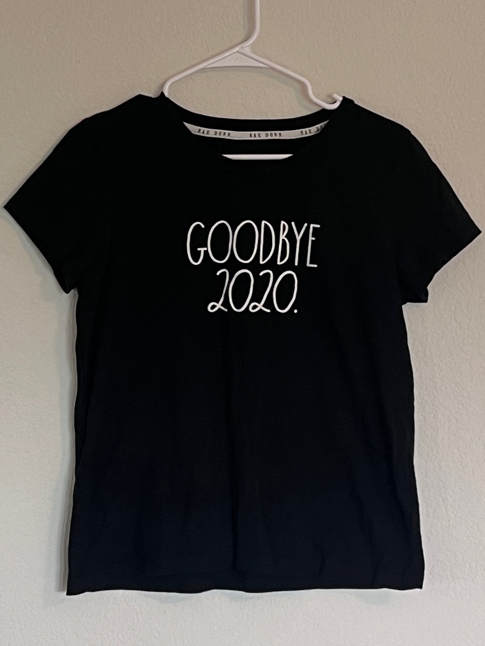 Rae Dunn GOODBYE 2020 Black Graphic Tee COVID Pandemic T-shirt Ladies Medium